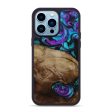 iPhone 14 Pro Max Wood+Resin Phone Case - Edith (Purple, 643379) For Cheap