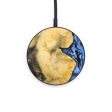 Circle Wood+Resin Wireless Charger - Mark (Blue, 640693) Online Sale