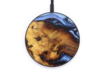 Circle Wood+Resin Wireless Charger - Savanna (Blue, 640111) Cheap