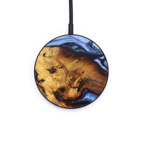 Circle Wood+Resin Wireless Charger - Savanna (Blue, 640111) Cheap