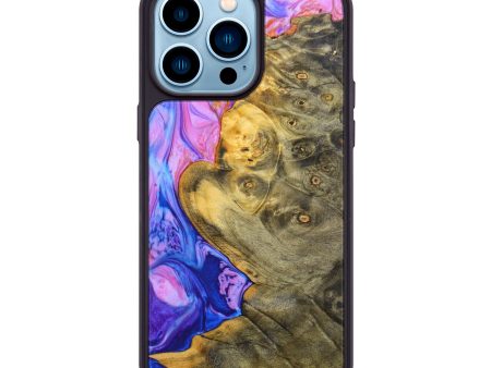 iPhone 14 Pro Max Wood+Resin Phone Case - Jessie (Retro, 639603) For Cheap