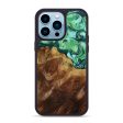 iPhone 14 Pro Max Wood+Resin Phone Case - Marsha (Green, 643308) Sale