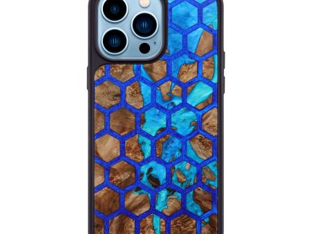 iPhone 14 Pro Max Wood+Resin Phone Case - Keegan (Pattern, 640565) For Sale