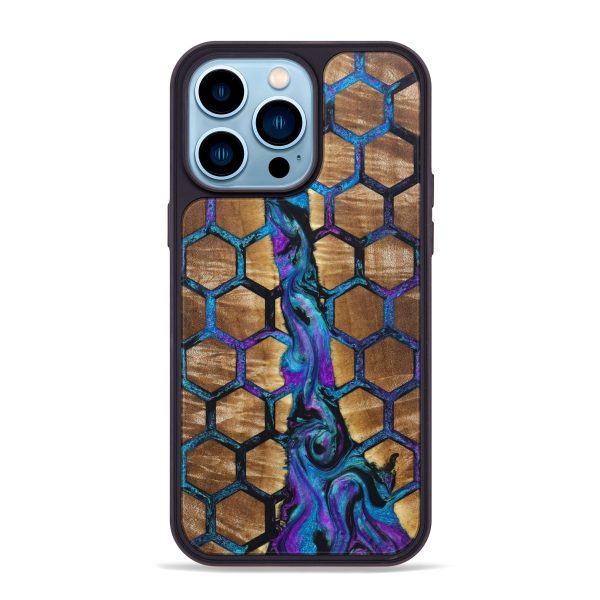 iPhone 14 Pro Max Wood+Resin Phone Case - Harmony (Pattern, 638090) Hot on Sale