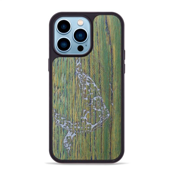 iPhone 14 Pro Max Wood+Resin Phone Case - London (Spring, 640211) Fashion