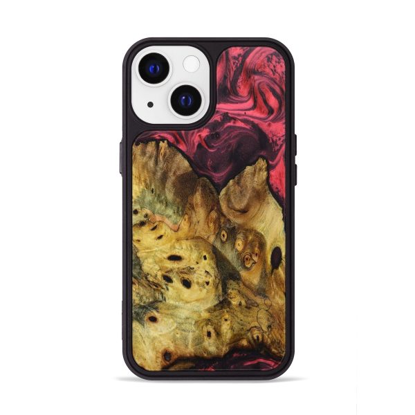 iPhone 13 Wood+Resin Phone Case - Brynlee (Red, 640963) Online Sale