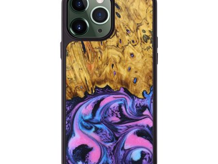 iPhone 13 Pro Max Wood+Resin Phone Case - Melvin (Purple, 639528) Online now