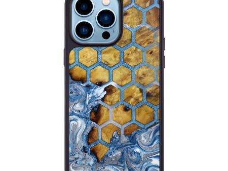 iPhone 14 Pro Max Wood+Resin Phone Case - Trevon (Pattern, 641278) Sale