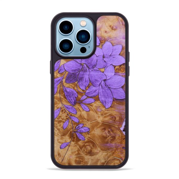 iPhone 14 Pro Max Wood+Resin Phone Case - Juliana (Spring, 640281) For Cheap