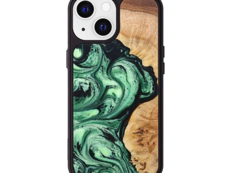 iPhone 13 Wood+Resin Phone Case - Marcus (Green, 638051) Online