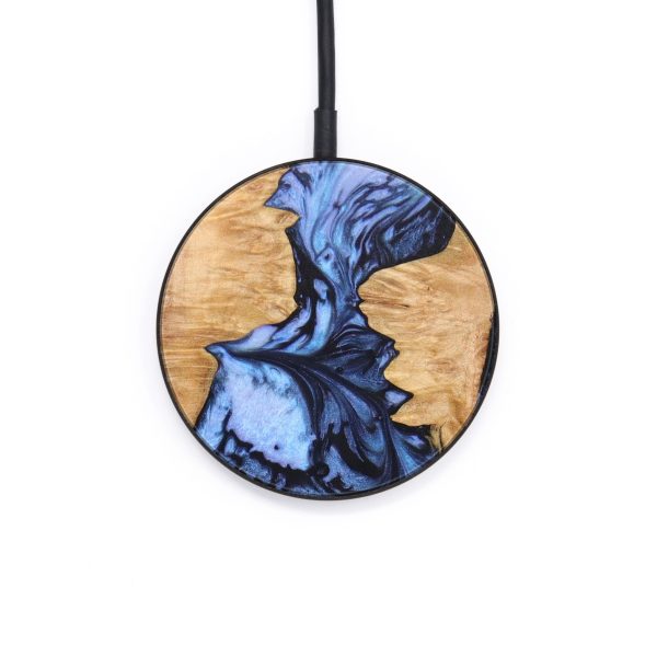 Circle Wood+Resin Wireless Charger - Lula (Blue, 640119) For Discount