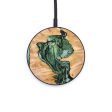 Circle Wood+Resin Wireless Charger - Thiago (Green, 640675) For Sale