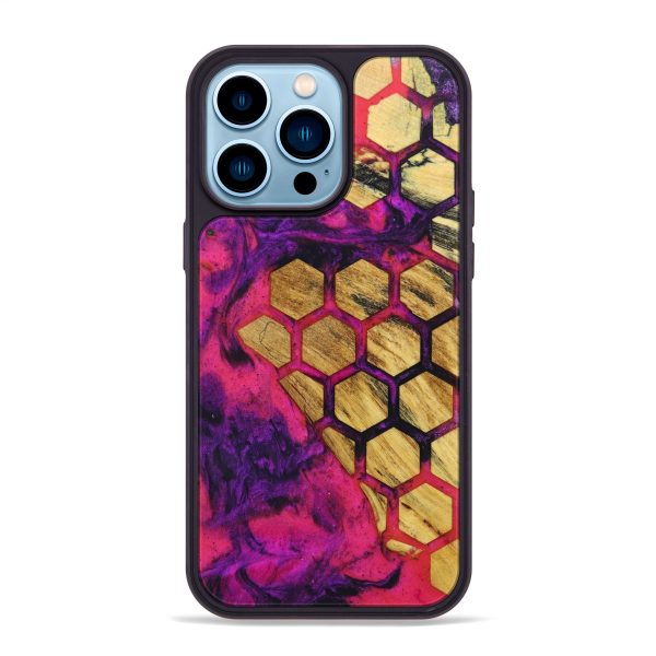 iPhone 14 Pro Max Wood+Resin Phone Case - Pam (Pattern, 639170) Supply