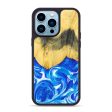 iPhone 14 Pro Max Wood+Resin Phone Case - Marsha (Blue, 638020) Cheap