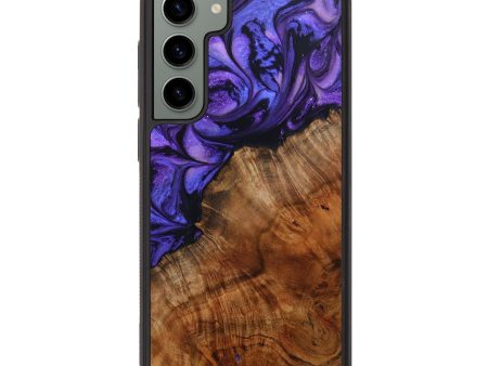 Galaxy S23 Plus Wood+Resin Phone Case - Keisha (Purple, 641333) For Cheap