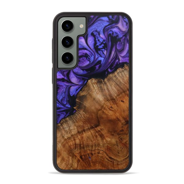 Galaxy S23 Plus Wood+Resin Phone Case - Keisha (Purple, 641333) For Cheap