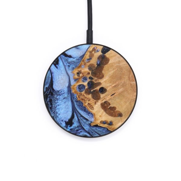 Circle Wood+Resin Wireless Charger - Wynter (Blue, 640162) Fashion