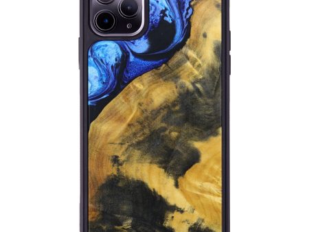 iPhone 11 Pro Max Wood+Resin Phone Case - Nathaniel (Blue, 637998) Online