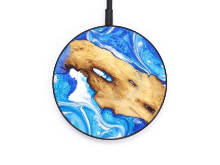 Circle Wood+Resin Wireless Charger - Porter (Blue, 637913) Discount