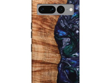 Pixel 7 Pro Wood+Resin Live Edge Phone Case - Candace (Blue, 640503) Online Sale