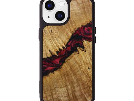 iPhone 13 Wood+Resin Phone Case - Charlie (Red, 641374) Hot on Sale