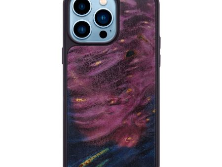 iPhone 14 Pro Max Wood+Resin Phone Case - Ashlyn (Galaxy, 637809) For Sale