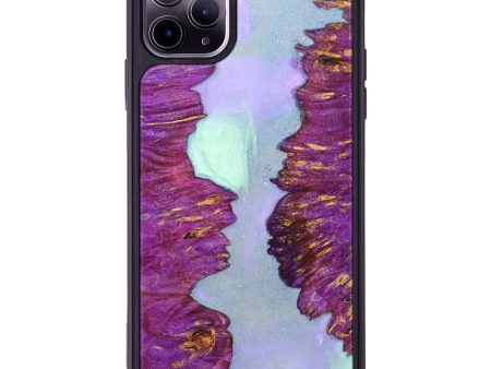 iPhone 11 Pro Max Wood+Resin Phone Case - Adelaide (Galaxy, 639732) For Discount