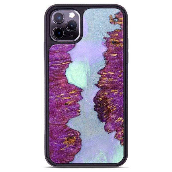 iPhone 11 Pro Max Wood+Resin Phone Case - Adelaide (Galaxy, 639732) For Discount