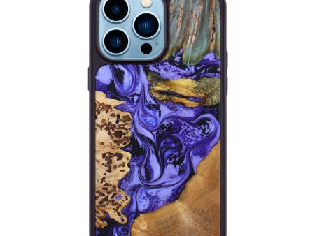 iPhone 14 Pro Max Wood+Resin Phone Case - Giovanni (Mosaic, 638064) For Sale