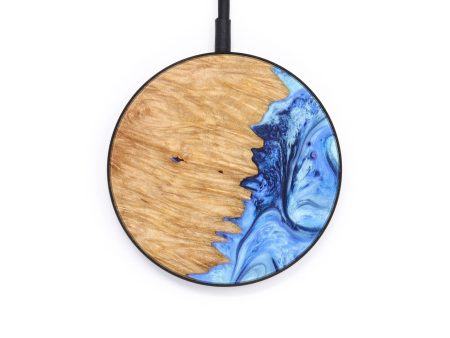 Circle Wood+Resin Wireless Charger - Tyler (Blue, 640679) Online