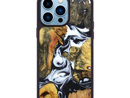 iPhone 14 Pro Max Wood+Resin Phone Case - Valeria (Mosaic, 638399) Fashion