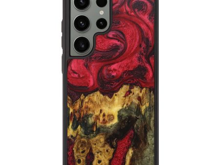 Galaxy S23 Ultra Wood+Resin Phone Case - Andre (Red, 638445) Discount