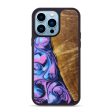 iPhone 14 Pro Max Wood+Resin Phone Case - Arturo (Purple, 639531) For Sale