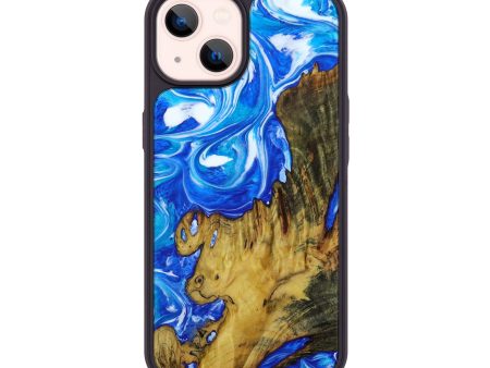 iPhone 14 Wood+Resin Phone Case - Barbara (Blue, 642203) Sale