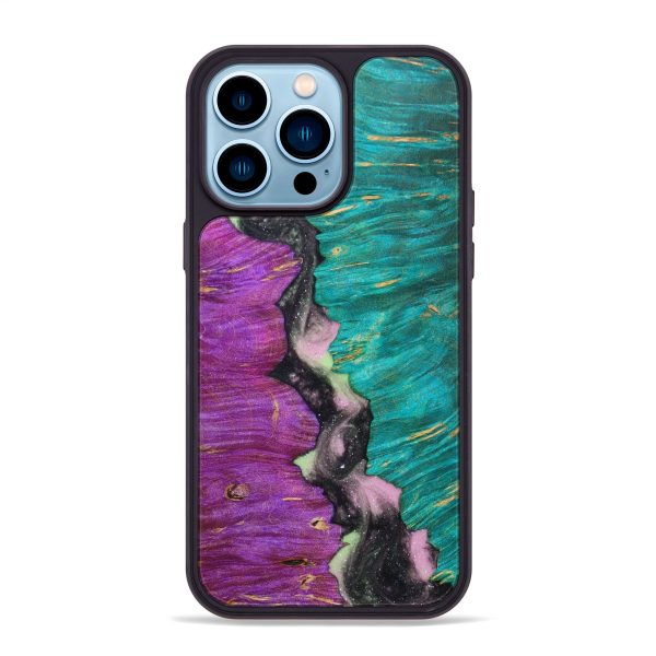 iPhone 14 Pro Max Wood+Resin Phone Case - Danna (Galaxy, 638599) Supply