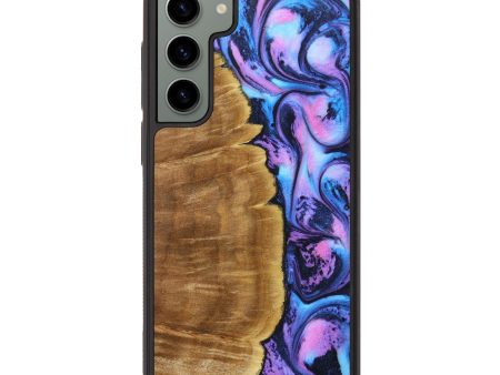 Galaxy S23 Plus Wood+Resin Phone Case - Ayden (Purple, 639537) on Sale