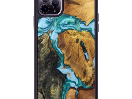 iPhone 11 Pro Max Wood+Resin Phone Case - Weston (Mosaic, 639783) For Sale