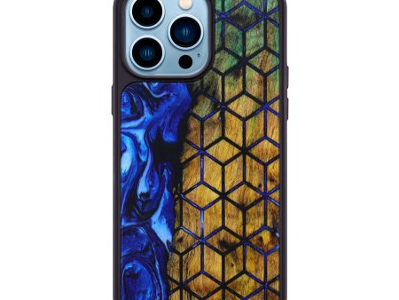 iPhone 14 Pro Max Wood+Resin Phone Case - Zoe (Pattern, 640755) For Cheap