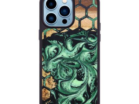 iPhone 14 Pro Max Wood+Resin Phone Case - Maryann (Pattern, 638097) For Sale