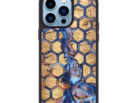 iPhone 14 Pro Max Wood+Resin Phone Case - Sallie (Pattern, 639759) Fashion