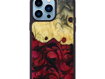 iPhone 14 Pro Max Wood+Resin Phone Case - Malik (Red, 641377) on Sale