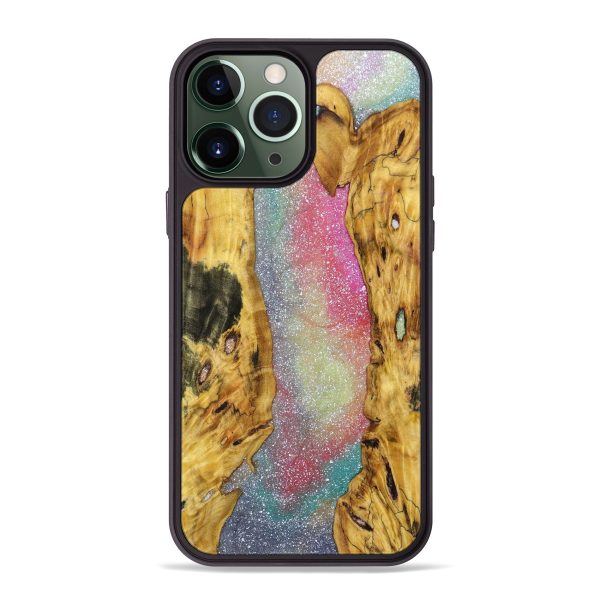 iPhone 13 Pro Max Wood+Resin Phone Case - Alaia (Galaxy, 639748) Hot on Sale