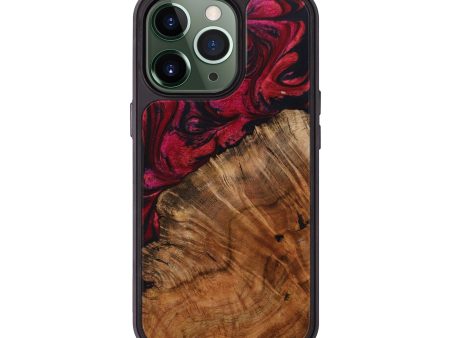 iPhone 13 Pro Wood+Resin Phone Case - Audrey (Red, 641379) Discount