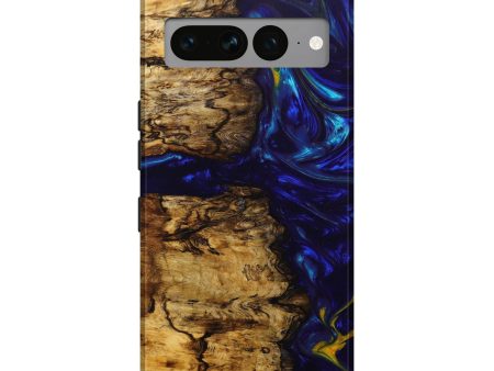 Pixel 7 Pro Wood+Resin Live Edge Phone Case - Arya (Blue, 641064) Sale