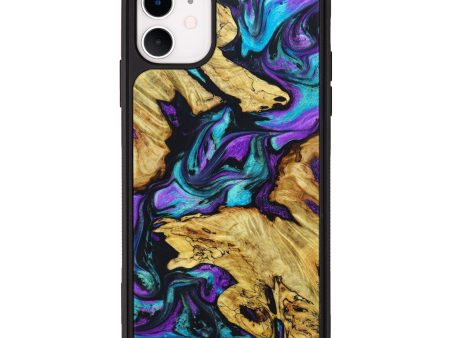 iPhone 11 Wood+Resin Phone Case - Mathew (Purple, 640053) Cheap