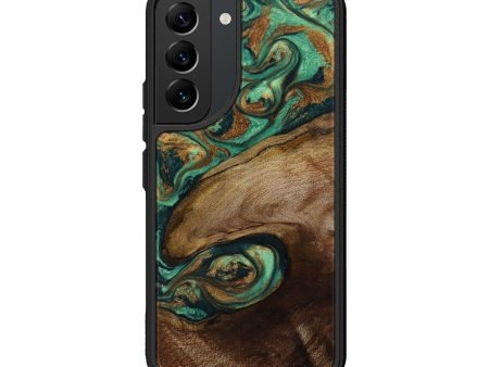 Galaxy S22 Wood+Resin Phone Case - Alma (Green, 643312) For Discount