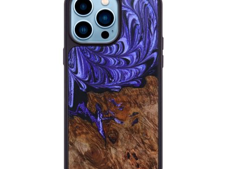 iPhone 14 Pro Max Wood+Resin Phone Case - Anita (Galaxy, 637990) Hot on Sale