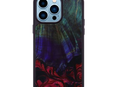 iPhone 14 Pro Max Wood+Resin Phone Case - Ezekiel (Red, 641371) Online