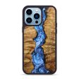 iPhone 14 Pro Max Wood+Resin Phone Case - Sutton (Blue, 639841) Online now