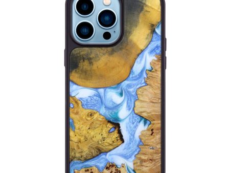 iPhone 14 Pro Max Wood+Resin Phone Case - Jimena (Mosaic, 639390) Fashion